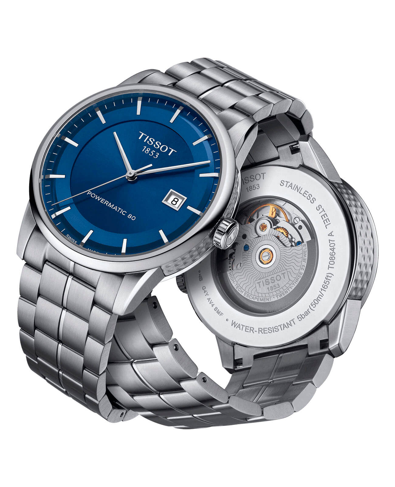 Tissot Tissot Luxury Powermatic 80 T086.407.11.041.00, t-classic швейцария мужские часы на браслете нержавеющая сталь боковой вид
