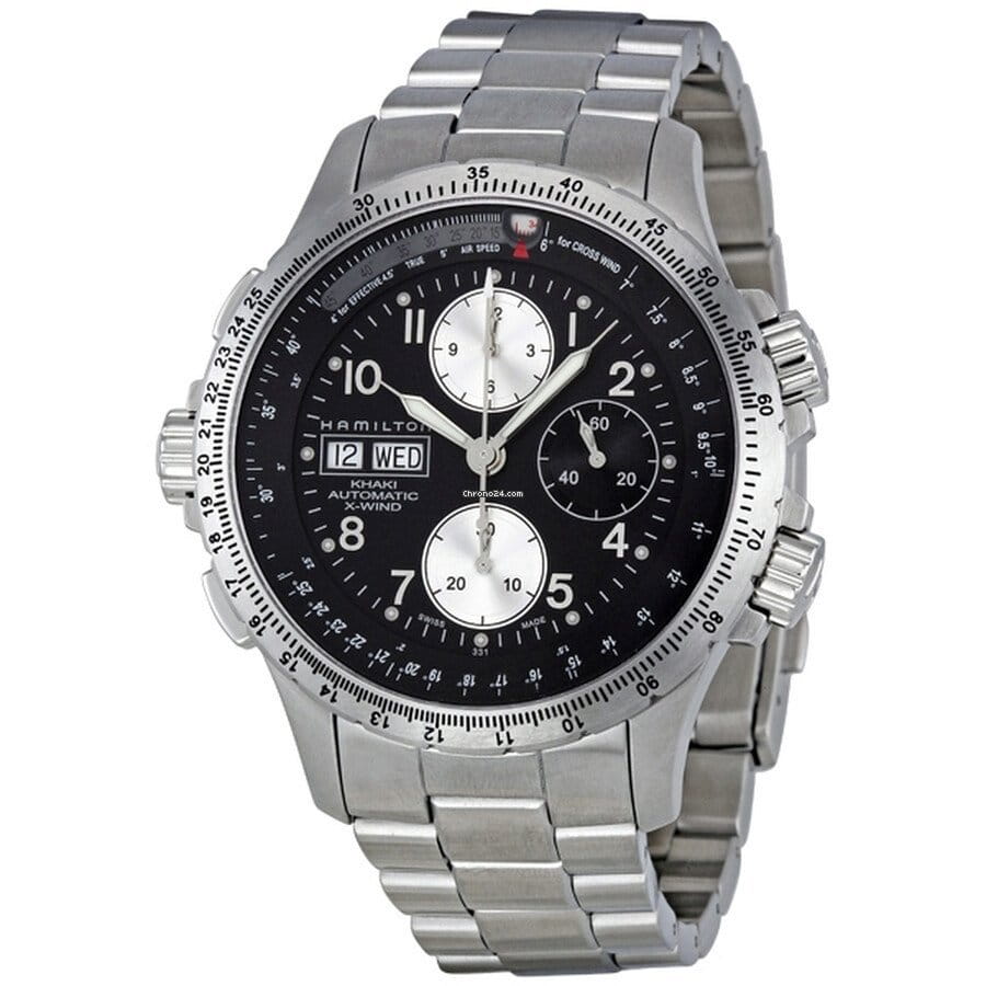 Hamilton Hamilton Khaki Aviation X Wind Auto Chrono H77616133 , наручные мужские часы фото под углом