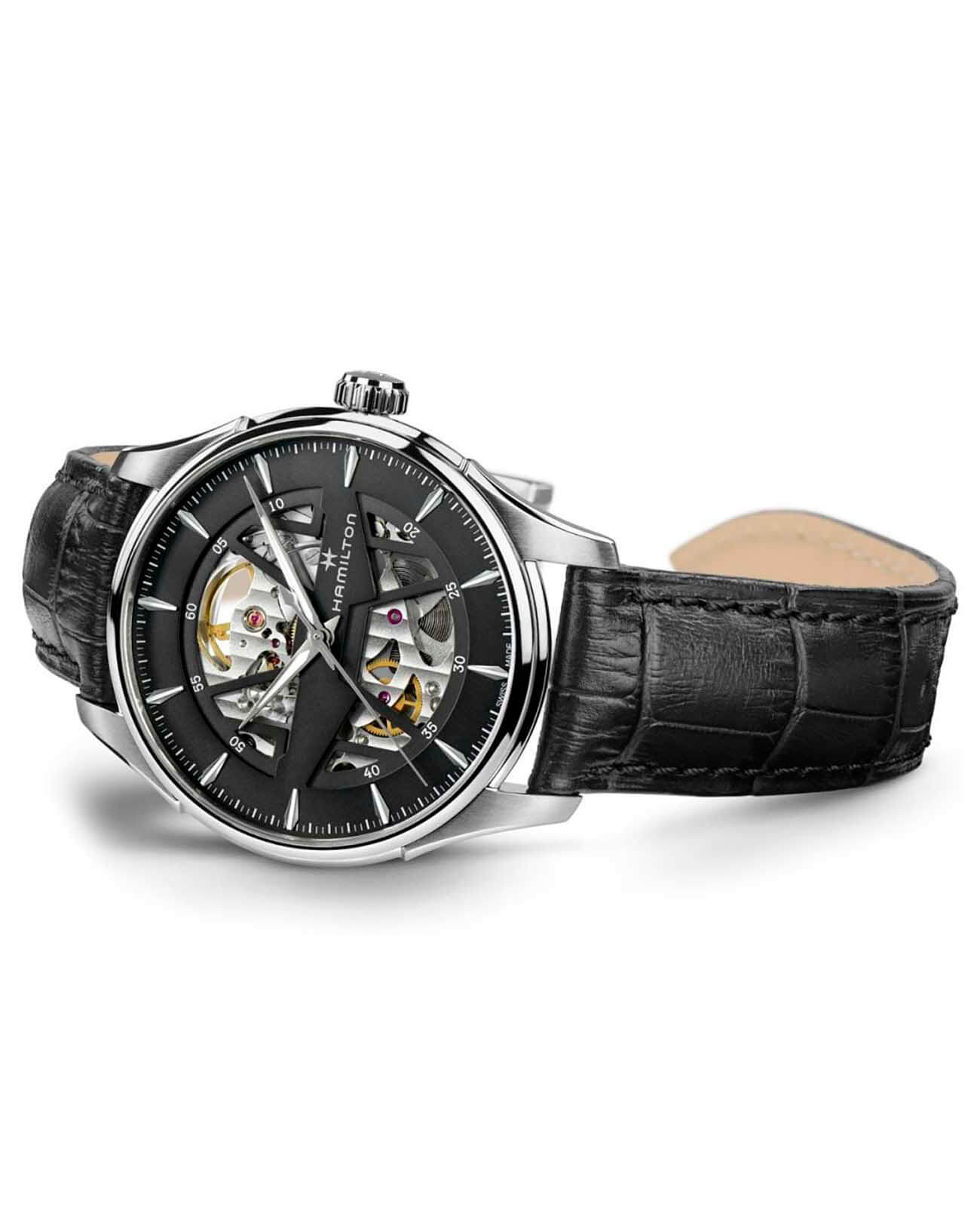 Hamilton Hamilton Jazzmaster Skeleton Auto H42535780 , наручные мужские часы фото под углом