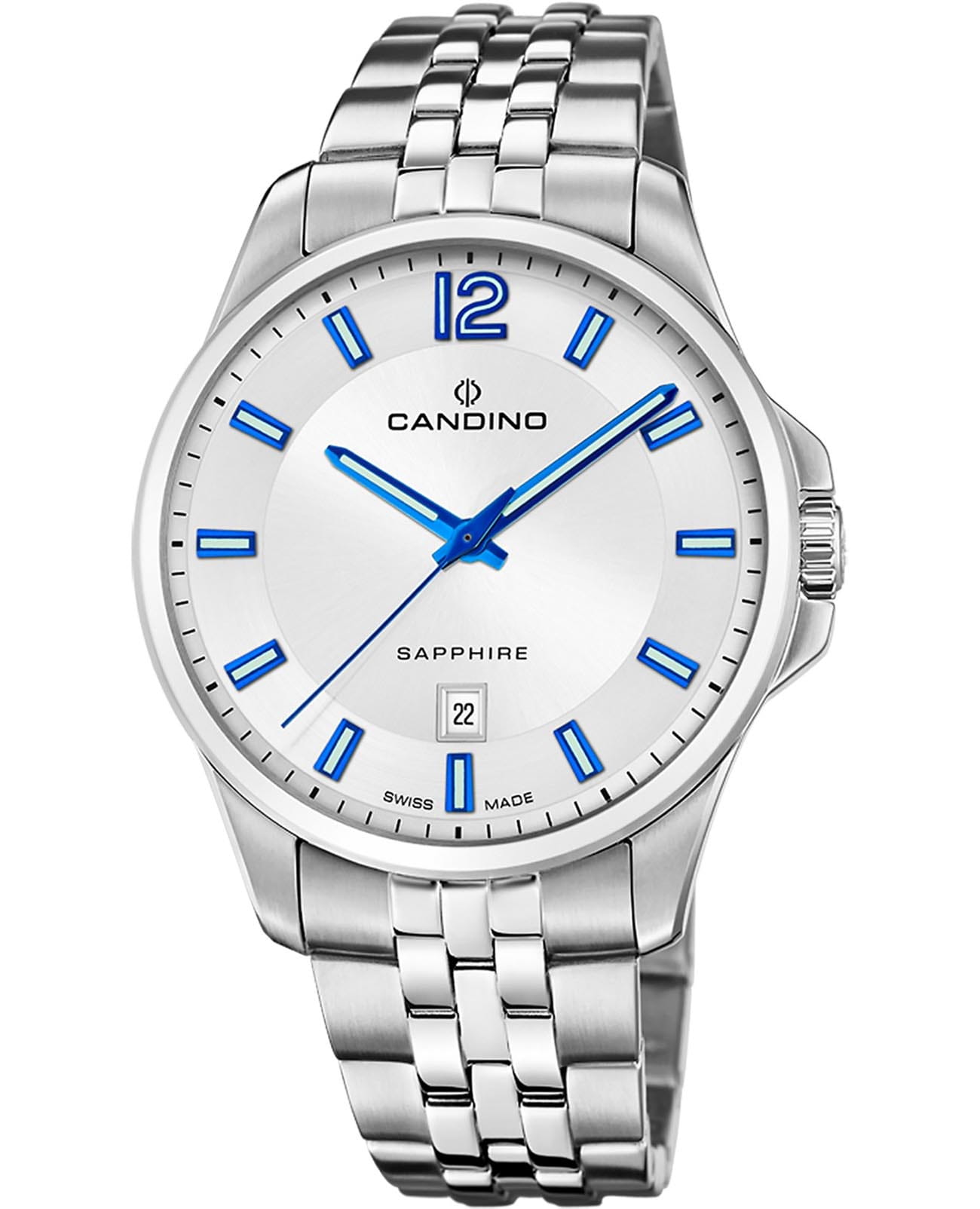 Candino Candino Gents Classic C4764/1  C4764/1 кварцевые мужские часы серебристый циферблат, браслет нержавеющая сталь — вид спереди