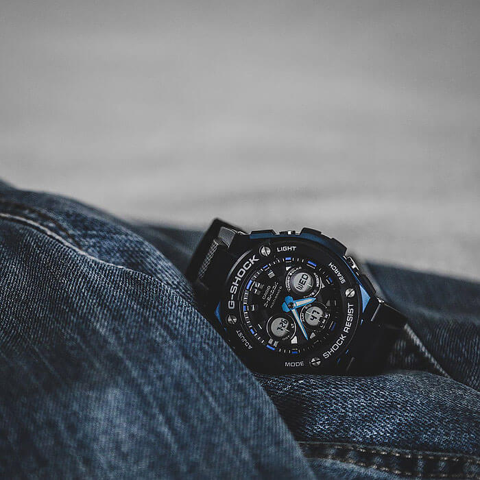 Оригинальные часы Casio Casio G-Shock GST-W300G-1A2 электронные калибр механизма  общий вид