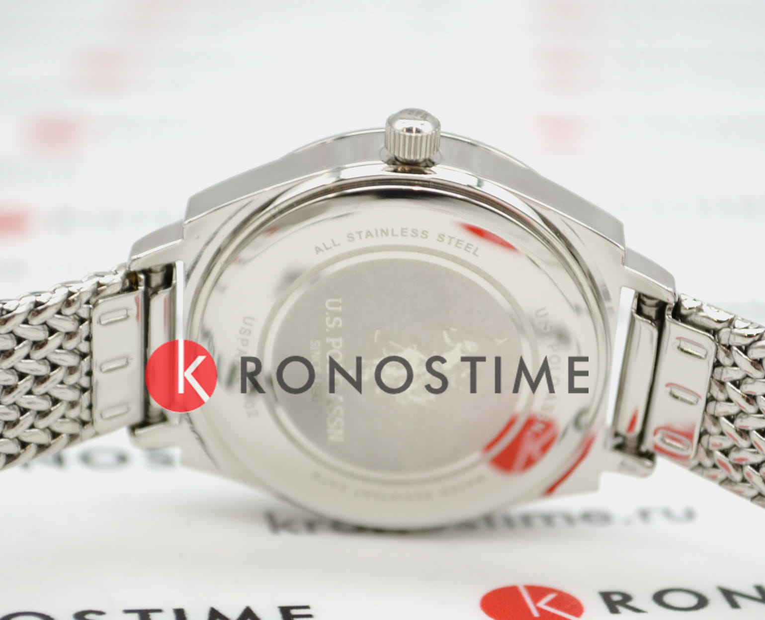 U.S. Polo Assn. U.S. Polo Assn. Stile USPA2062-02 кварцевые женские часы часы крупный план зеленый циферблата