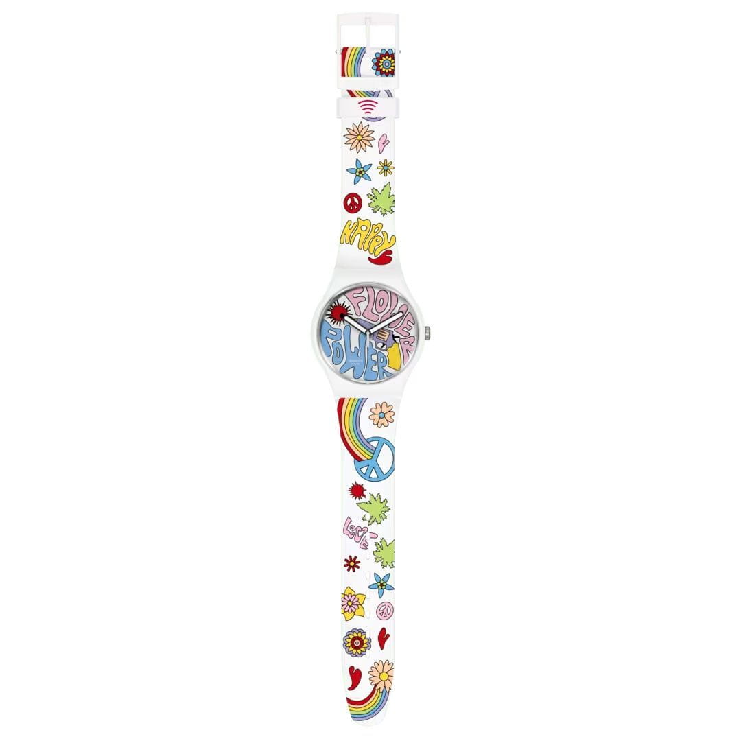 Swatch Swatch New Gent Bioceramic Swatch Pay! SO32W108-5300, bioceramic швейцария мужские часы на браслете силикон боковой вид