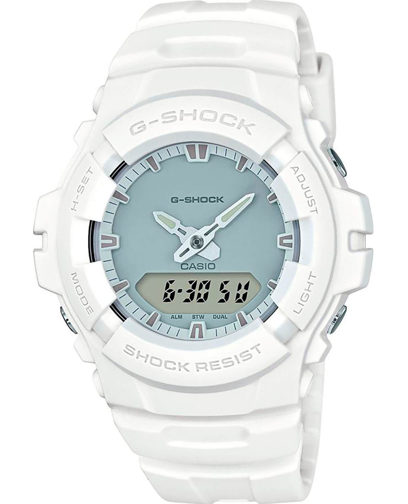Casio Casio G-Shock G-100CU-7A G G-100CU-7A электронные мужские часы серый циферблат, браслет полимер — вид спереди