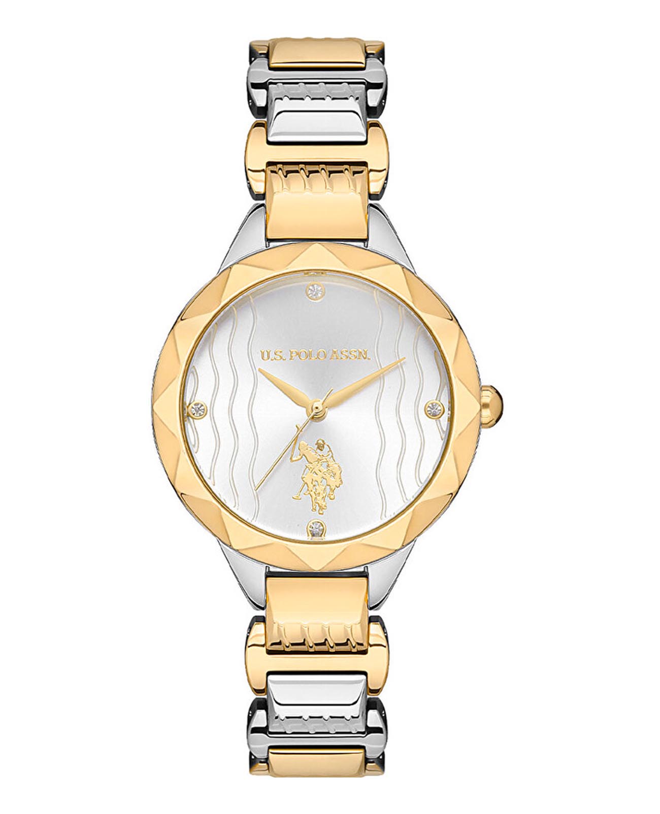 U.S. Polo Assn. U.S. Polo Assn Stile USPA2046-05  USPA2046-05 кварцевые женские часы серебристый циферблат, браслет нержавеющая сталь с ip-покрытием — вид спереди