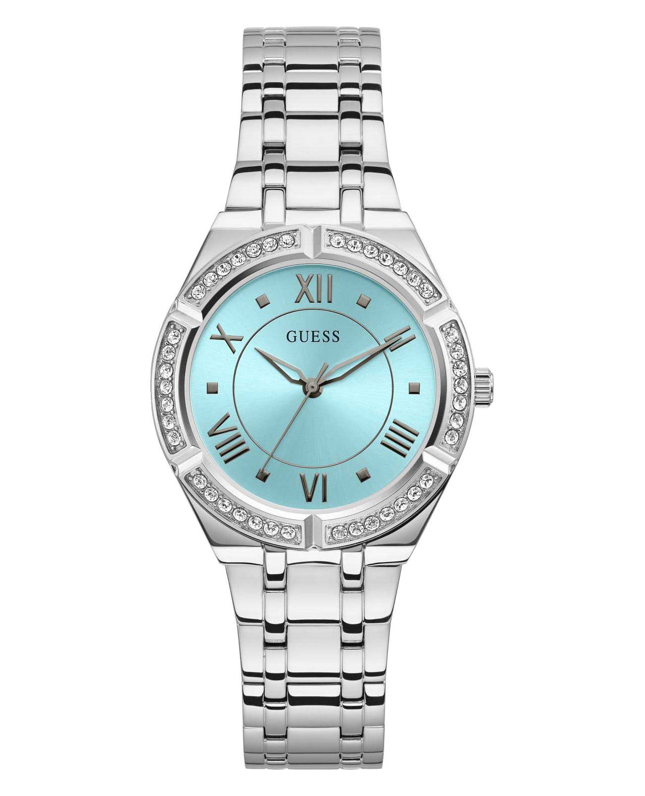 Guess Guess GW0033L7  GW0033L7 кварцевые женские часы синий циферблат, браслет нержавеющая сталь — вид спереди
