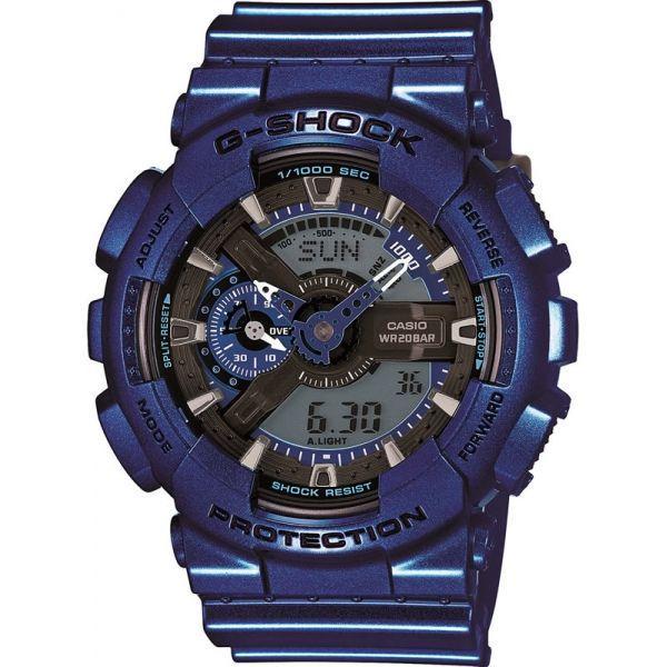 Casio Casio G-Shock GA-110NM-2A GA-110 GA-110NM-2A электронные мужские часы  циферблат, браслет  — вид спереди