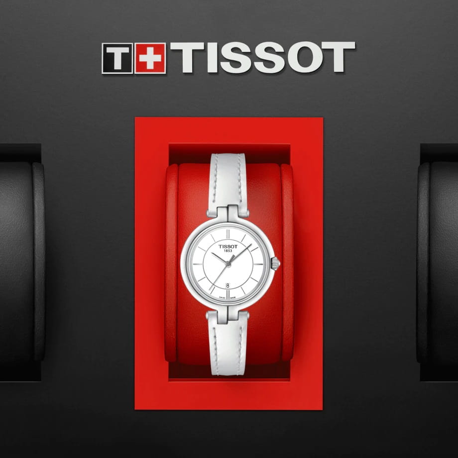 Tissot Tissot Flamingo T094.210.16.011.00, t-lady швейцария женские часы на браслете кожаный боковой вид