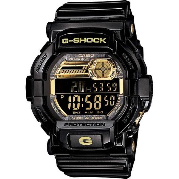 Casio Casio G-Shock GD-350BR-1E  GD-350BR-1E электронные мужские часы черный циферблат, браслет  — вид спереди