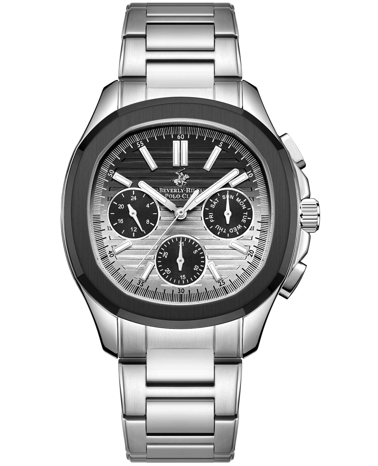 Beverly Hills Polo Club Beverly Hills Polo Club BP3212X.360  BP3212X.360 кварцевые мужские часы цветной циферблат, браслет нержавеющая сталь — вид спереди