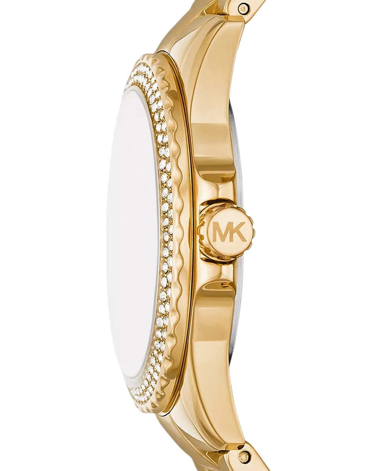 Michael Kors Michael Kors Everest MK7363,  сша женские часы на браслете нержавеющая сталь с pvd-покрытием боковой вид